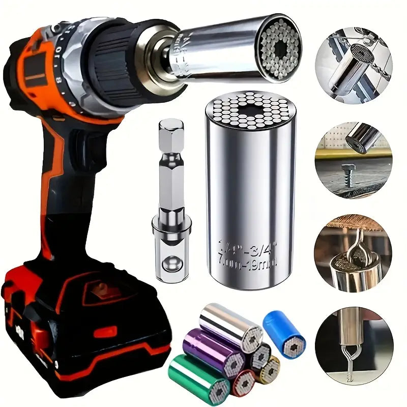 Llave dinamométrica universal 7-19 mm cubo universal multifuncional hexagonal
